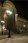 France, Paris, The Louvre at night