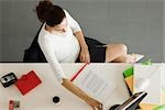 Businesswoman working at desk