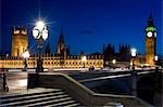 Westminster Palace at Night, The Houses of Parliament, Westminster, London, England