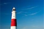 Lighthouse Against Blue Sky, Isle of Portland, England