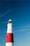 Lighthouse Against Blue Sky, Isle of Portland, England