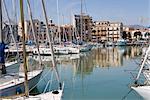 La Cala port, Palerme, Sicile, Italie, Méditerranée, Europe