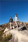 Couple Hiking at Donner Summit , near Lake Tahoe, California, USA