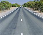 Route longue ligne droite, Hume highway, Victoria, Australie