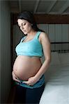 Woman showing pregnancy bump