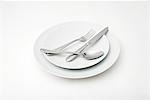 Cutlery on plates