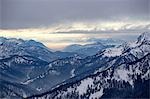 Austrian and german alps on the border of tyrol and bavaria