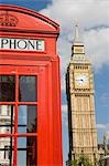 Red telephone box and big ben in london