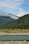 Karangarua River and Southern Alps, West Coast, South Island, New Zealand