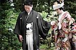 Mariée et le marié, Kanazawa, préfecture d'Ishikawa, région de Chubu, Honshu, Japon