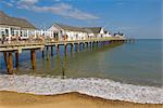 Southwold jetée sous le soleil d'après-midi tôt, Southwold, Suffolk, Angleterre, Royaume-Uni, Europe