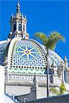 Dôme en mosaïque de l'édifice de la Californie qui abrite le Musée de l'homme, San Diego, Californie, États-Unis d'Amérique, Amérique du Nord