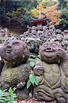 Statues de pierre à Otagi Nenbutsu-ji Temple, le quartier de Arashiyama Sagano, Kyoto, Japon, Asie