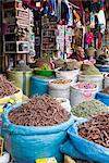 Spices and herbs for sale in the souk, Medina, Marrakech (Marrakesh), Morocco, North Africa, Africa