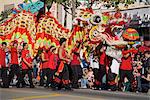 Golden Dragon Parade, Chinese New Year Festival, Chinatown, Los Angeles, California, United States of America, North America