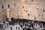 Worshippers at the Western Wall, Jerusalem, Israel, Middle East