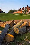 Dur le village de Buckler construit aux chantiers navals de maison qui ont utilisé la nouvelle forêt bois pour construire des navires de la Royal Navy, New Forest, Hampshire, Angleterre, Royaume-Uni, Europe