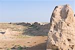 The city walls of the ancient city, Merv, UNESCO World Heritage Site, Turkmenistan, Central Asia, Asia