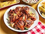 Lime Glazed Grilled Chicken with Corn and Cole Slaw