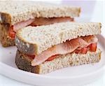 Bacon and tomato sandwiches