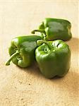 Three green peppers
