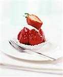 Crème vanille aux fraises