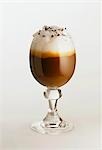 Hot chocolate in glass