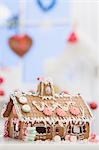 Decorated gingerbread house