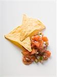 Nachos with tomato salsa