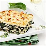 Spinach and sheep's cheese lasagne