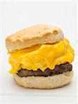 Scone filled with scrambled egg, cheese and sausage