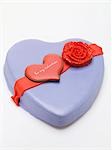 Herzförmige Marzipan Kuchen zum Valentinstag