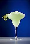 Frozen Margarita with Lime Garnish