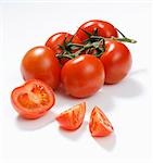 Tomates, une coupe en morceaux