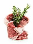 Raw Beef Rib Steak with Fresh Rosemary