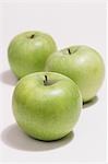 Three Granny Smith apples