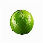 Lime with drops of water