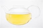 Tea in glass teapot