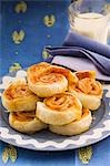 Several pizza pinwheels