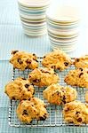 Pumpkin cookies on cake rack