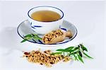 Tea made with dried pagoda tree fruit (Chuan Lian Zi, China)