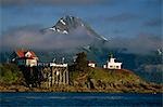 Punkt Retreat Leuchtturm auf Saginaw Kanal Mansfield Halbinsel Admiralty Isl Southeast Alaska Sommer