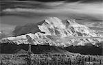 Image infrarouge de la face nord de Mt. McKinley (Wickersham Wall), Parc National de Denali