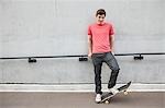 Young man with skateboard