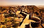 Le mur dans un fort, Kumbhalgarh Fort, Udaipur, Rajasthan, Inde