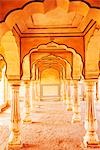 Arcade in a fort, Amber Fort, Jaipur, Rajasthan, India