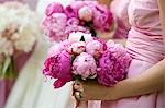 Bridesmaids Holding Flowers at Wedding