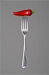 Fork with a chili pepper