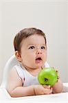 Baby boy with apple