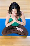 Woman Practising Yoga